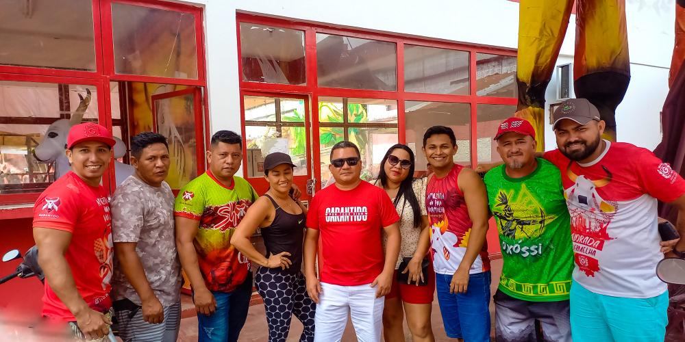 Dançarinos do Garantido Show ensaiam para o Carnaboi de Parintins 2023