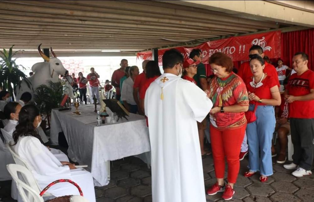 Missa, entrevista coletiva e 1º Curral marcam o Sábado de Aleluia do Garantido, em Manaus